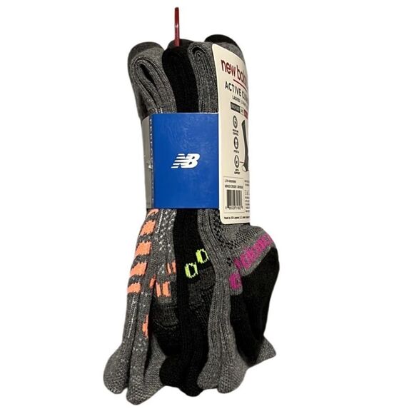 New Balance Active Cushion Crew Socks 3-Pk - Picture 3 of 5